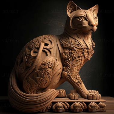 3D model Khao Manee cat (STL)